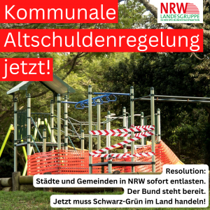 Die SPD-Bundestagsabgeordneten aus NRW haben gestern Abend auf Initiative des Abgeordneten Ingo Schäfer eine Erklärung zum Altschuldenfonds beschlossen