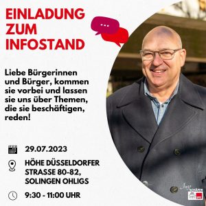 Infostand in Solingen-Ohligs